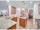 Modern kitchen with granite countertops, stainless steel appliances, and an island at 6029 Landry Ln, Indian Land, SC 29707