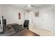 Neutral bedroom featuring a ceiling fan, tan carpet and natural light at 1201 Township Pkwy, Belmont, NC 28012
