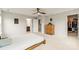 Spacious bedroom with walk-in closet, ceiling fan, and ensuite bathroom at 1201 Township Pkwy, Belmont, NC 28012