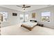 Cozy bedroom with natural light and a wooden platform bed at 1201 Township Pkwy, Belmont, NC 28012