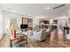 Spacious open concept living room with hardwood floors and plenty of seating at 1201 Township Pkwy, Belmont, NC 28012