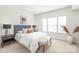 Serene bedroom features large windows, soft carpet, and neutral decor at 232 Parkwood Ave, Charlotte, NC 28206