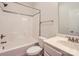 Bright bathroom featuring a shower-tub combination, a sink, and a toilet at 2864 Park Ridge Blvd, Rock Hill, SC 29732