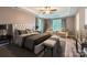 Inviting main bedroom with a tray ceiling, hardwood floors, sitting area and lots of natural light at 2864 Park Ridge Blvd, Rock Hill, SC 29732
