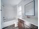 Bathroom with a vanity, shower, and tub combination at 502 Geneva Cir, Gastonia, NC 28056