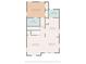 Detailed floor plan showcasing the layout of the first floor including the kitchen, living room and primary bedroom at 502 Geneva Cir, Gastonia, NC 28056