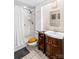 Clean bathroom with shower, toilet and vanity at 906 Harmony Dr, Statesville, NC 28677
