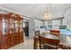 Kitchen with white cabinets, blue countertops, and a breakfast nook at 906 Harmony Dr, Statesville, NC 28677