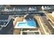 Aerial view of the community pool and pavilion at 12712 Wandering Brook Dr, Charlotte, NC 28273