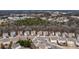 An aerial shot captures a row of suburban homes nestled amongst trees in a well-planned neighborhood with canopy 2025 at 14104 Green Birch Dr, Pineville, NC 28134