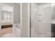 A bathroom with a shower and a soaking tub at 15562 Canmore St, Charlotte, NC 28277