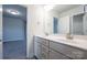 Double vanity bathroom with updated fixtures and mirror at 166 Swann Rd # 5, Statesville, NC 28625