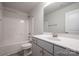 Simple bathroom with single sink vanity and bathtub at 166 Swann Rd # 5, Statesville, NC 28625