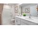 Double vanity bathroom with tub and shower at 202 Brinkley Rd # 11, Kings Mountain, NC 28086