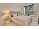 Inviting bedroom features a plush upholstered bed, soft lighting, and neutral decor at 4849 Tacoma Dr, Fort Mill, SC 29707