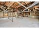 Unfinished basement area with exposed utilities and stairs at 49 8Th Se St, Hickory, NC 28602