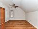 Spacious bedroom with hardwood floors and ceiling fan at 730 High Rock Crusher Rd, Wadesboro, NC 28170