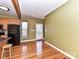 Living area with hardwood floors and access to backyard patio at 730 High Rock Crusher Rd, Wadesboro, NC 28170