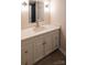 Modern bathroom with quartz countertop and updated vanity at 833 E Chestnut St, Stanley, NC 28164