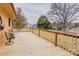 Wooden deck with views of the backyard at 2004 Grandhaven Dr, Concord, NC 28027