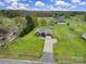 An aerial perspective displays the property's landscaped front yard and extended driveway at 2880 Harmony Rd, Rock Hill, SC 29730