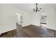 Spacious dining room with hardwood floors and chandelier at 2988 Great Falls Hwy, Lancaster, SC 29720