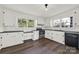 Modern kitchen featuring white shaker cabinets and dark countertops at 2988 Great Falls Hwy, Lancaster, SC 29720