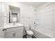 Bathroom with bathtub, toilet and single vanity at 321 Brinkley Dr, Kings Mountain, NC 28086
