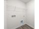 Laundry room with washer and dryer hookups and shelving at 321 Brinkley Dr, Kings Mountain, NC 28086