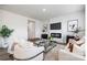 Cozy living room with a modern fireplace, stylish seating, and contemporary decor for comfortable living at 321 Brinkley Dr, Kings Mountain, NC 28086