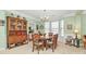 Formal dining area with a wooden table and bay window at 3229 Sapphire Ln, Fort Mill, SC 29708