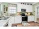 Modern kitchen with granite countertops and stainless steel appliances at 3229 Sapphire Ln, Fort Mill, SC 29708