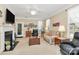 Comfortable living room featuring a fireplace at 3229 Sapphire Ln, Fort Mill, SC 29708