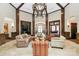 Elegant clubhouse lobby with comfortable seating and a fireplace at 3229 Sapphire Ln, Fort Mill, SC 29708