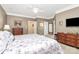 Main bedroom with walk-in closet and TV at 3229 Sapphire Ln, Fort Mill, SC 29708