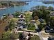 Expansive aerial view of the home near the lake, with neighborhood, waterfront and serene natural surroundings at 7977 Lucky Creek Ln, Denver, NC 28037