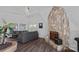 Inviting living room with comfortable seating, large fireplace, and serene ambiance at 7977 Lucky Creek Ln, Denver, NC 28037