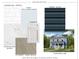 A curated selection of stylish finishes, including slate siding, quartz countertops, and sandy beach flooring at 1124 Thayer Glen Ct, Charlotte, NC 28213