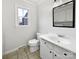 Clean bathroom with white vanity and tiled floor at 11430 Gelding Dr, Charlotte, NC 28215