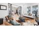 Modern home office with glass doors and stylish decor at 13109 Brooklyn Skylar Way, Huntersville, NC 28078