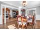 Dining room with hardwood floors and kitchen views at 201 Ware St, Shelby, NC 28150