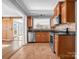Kitchen with stainless steel appliances and wood cabinets at 201 Ware St, Shelby, NC 28150