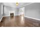 Living room with hardwood floors and fireplace at 201 Ware St, Shelby, NC 28150