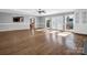 Spacious living room with hardwood floors, fireplace and access to backyard at 201 Ware St, Shelby, NC 28150