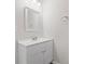 Bathroom featuring a modern vanity, framed mirror, and modern faucet at 2204 Hillcrest Ave, Albemarle, NC 28001