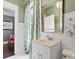 Bathroom with a vanity, large mirror, and natural light, providing a clean and simple design at 331 E White St, Rock Hill, SC 29730