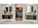 Spa-like bathroom with and sinks and large closet at 4129 Carnoustie Ln, Charlotte, NC 28210