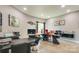 Home office with two desks and wood flooring at 4129 Carnoustie Ln, Charlotte, NC 28210