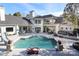 Elegant backyard with a large pool and spa at 4129 Carnoustie Ln, Charlotte, NC 28210