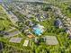 An aerial view of a residential community boasting resort-style amenities, lush landscaping, and well-maintained green spaces at 4866 Breden St, Kannapolis, NC 28081